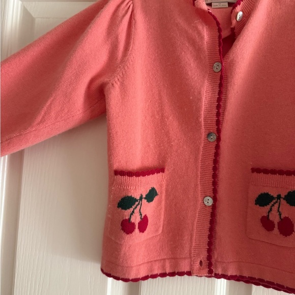 Cherry Embroidered Pink Cardigan - Picture 2 of 3
